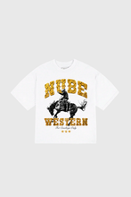 Cargar imagen en el visor de la galería, Nube Western White Boxy Tee