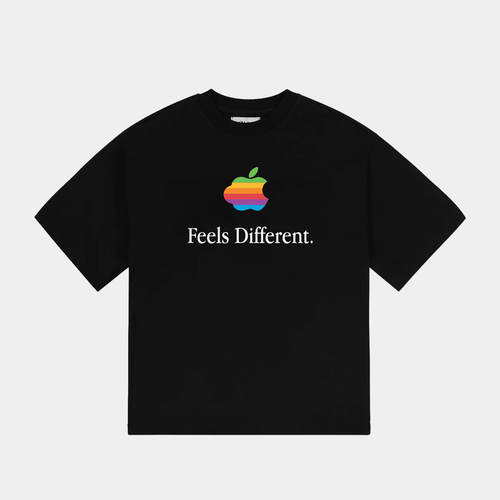 Feels Different Black Boxy Tee