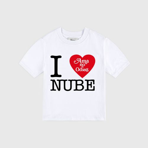 I Love Nube White Baby Tee