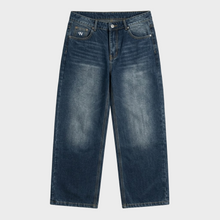 Cargar imagen en el visor de la galería, Small N Baggy Dark Blue Washed Jeans