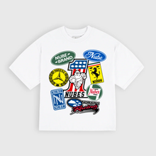 Cargar imagen en el visor de la galería, Racing Stickers White Boxy Tee