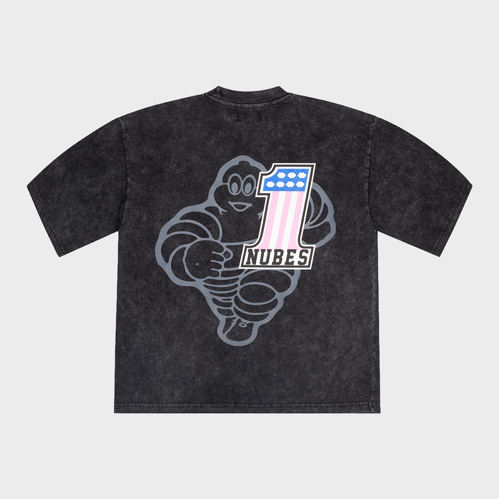 Nubaru Racing Washed Black Tee