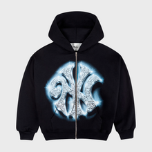 Cargar imagen en el visor de la galería, Nubees Bling Zip Hoodie Black
