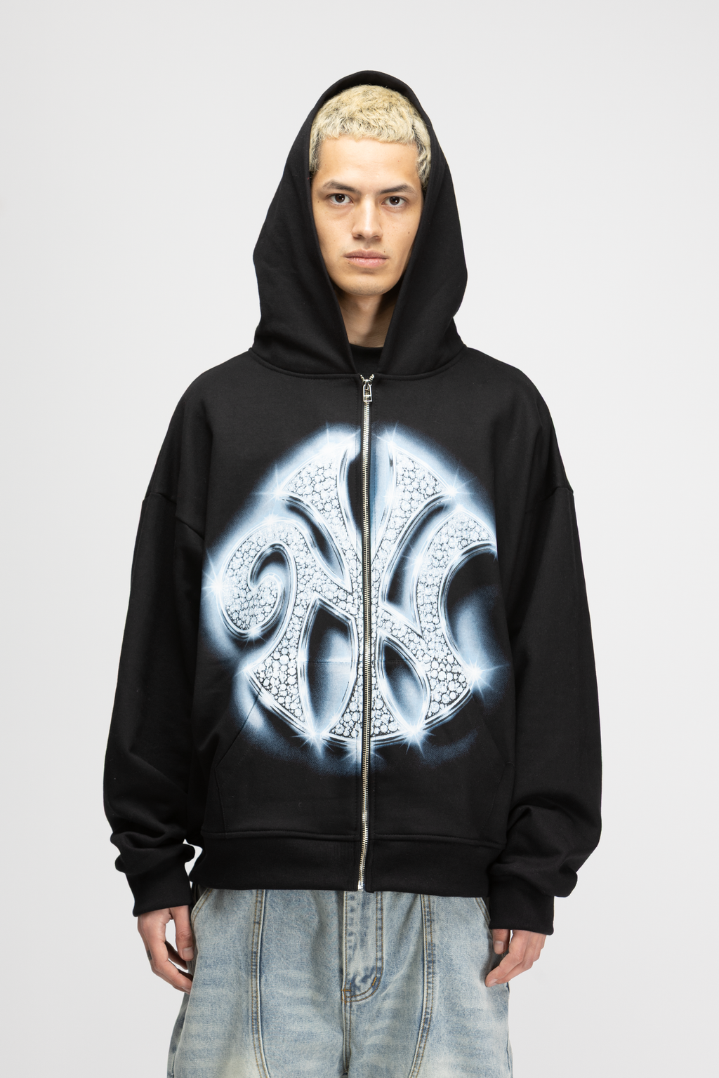 Nubees Bling Zip Hoodie Black