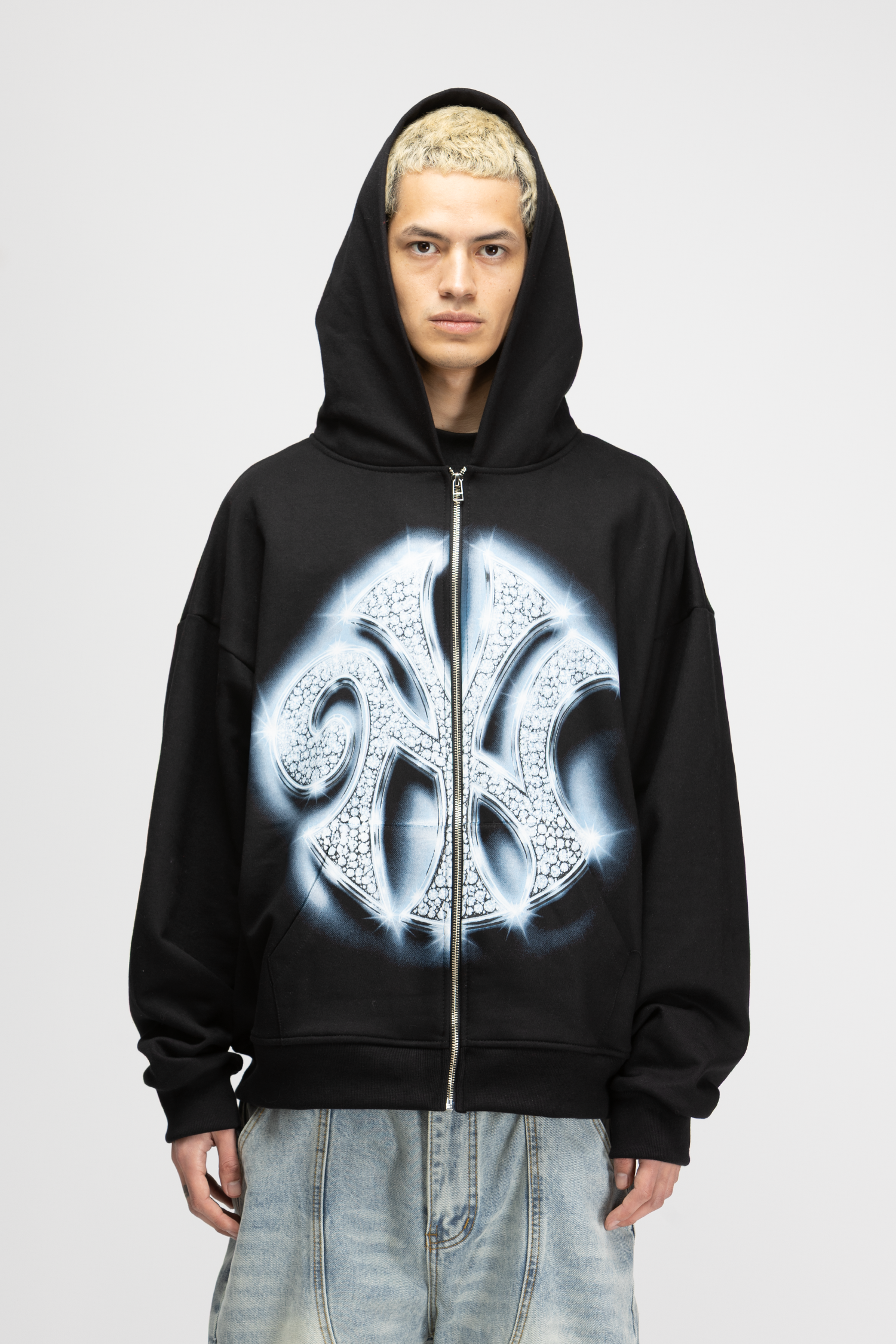 Nubees Bling Zip Hoodie Black