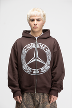 Cargar imagen en el visor de la galería, Nubenz Chrome Zip Hoodie Chocolate
