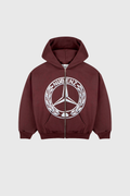Nubenz Chrome Zip Hoodie Chocolate