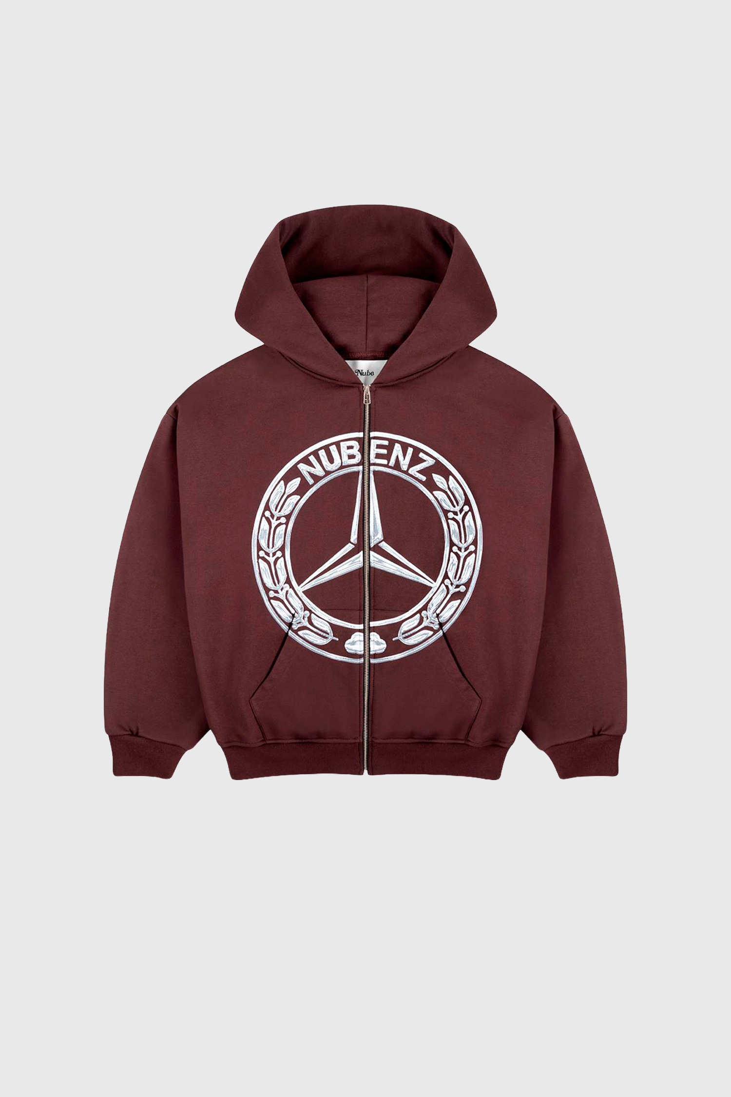 Nubenz Chrome Zip Hoodie Chocolate