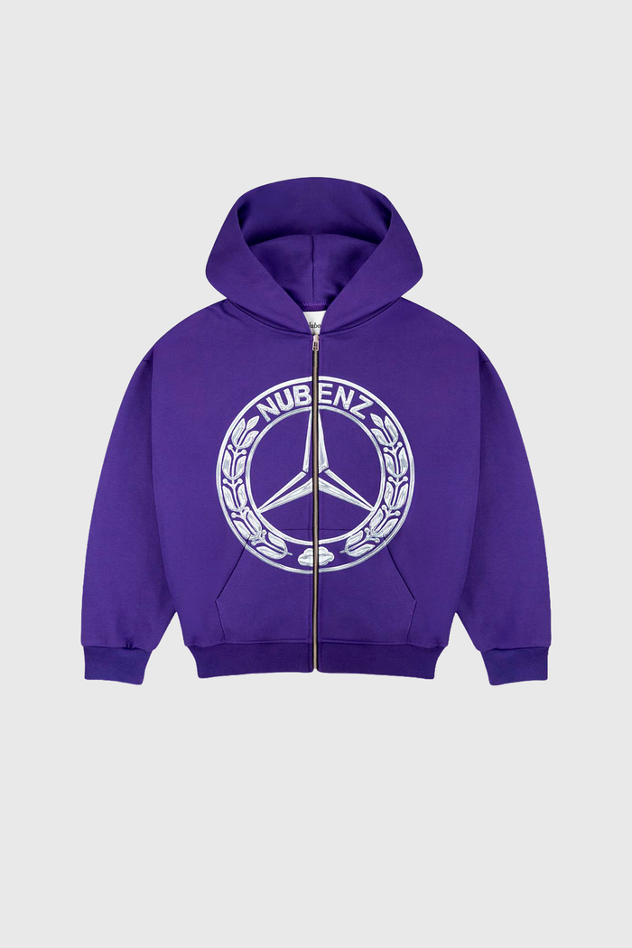 Nubenz Chrome Zip Hoodie Purple