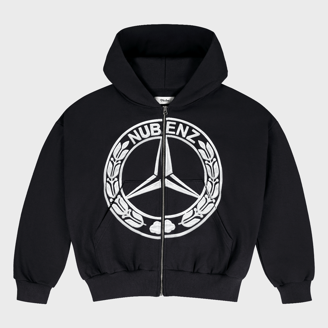 Nubenz Chrome Zip Hoodie Black