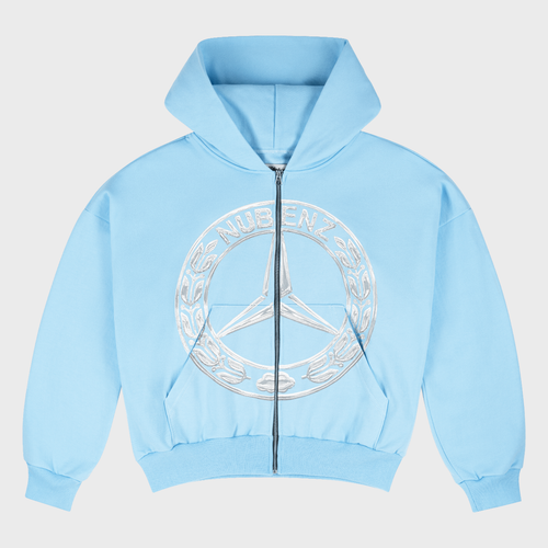Nubenz Chrome Zip Hoodie Baby Blue