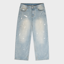 Cargar imagen en el visor de la galería, Small N Baggy Paint Splatter Jeans