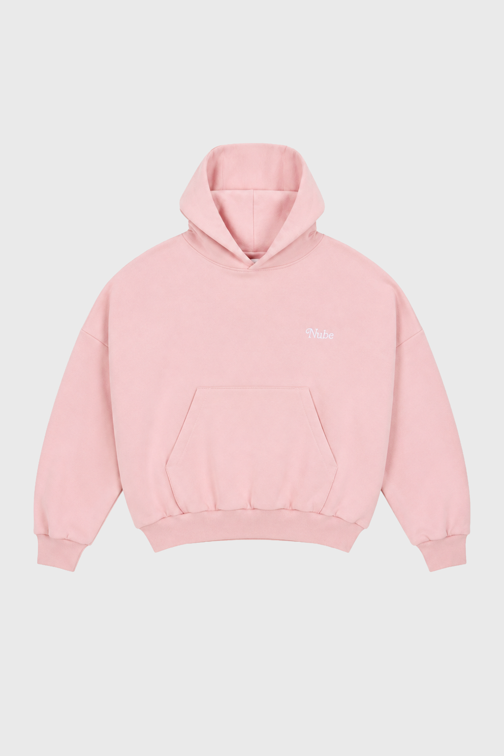Heavy Basic Boxy Hoodie Baby Pink