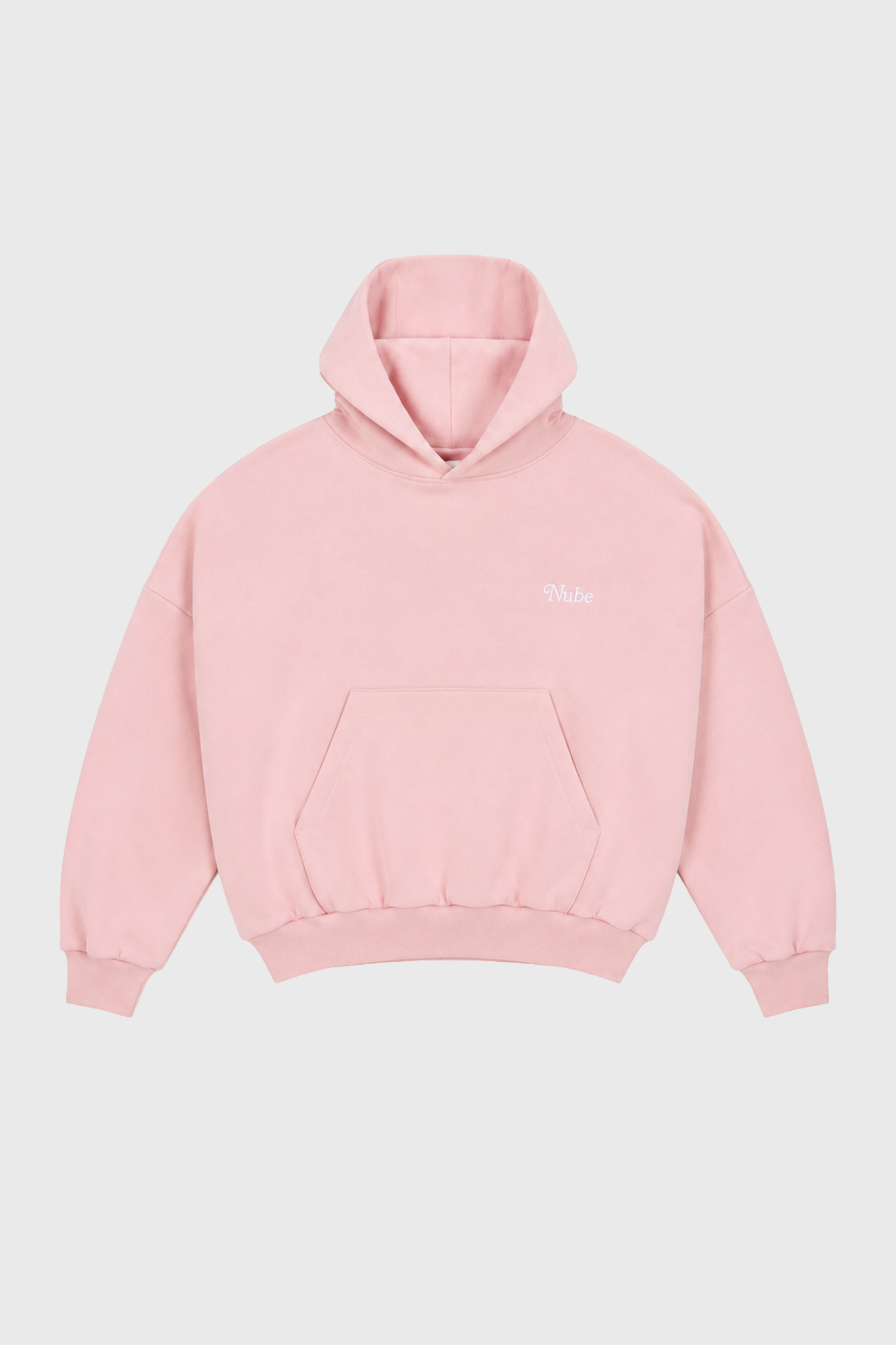 Heavy Basic Boxy Hoodie Baby Pink