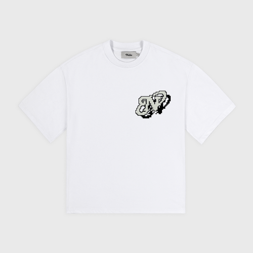 Pixel Web White Boxy Tee