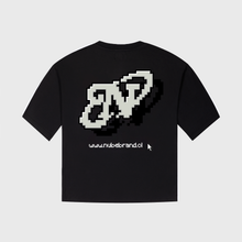 Cargar imagen en el visor de la galería, Pixel Web Black Boxy Tee
