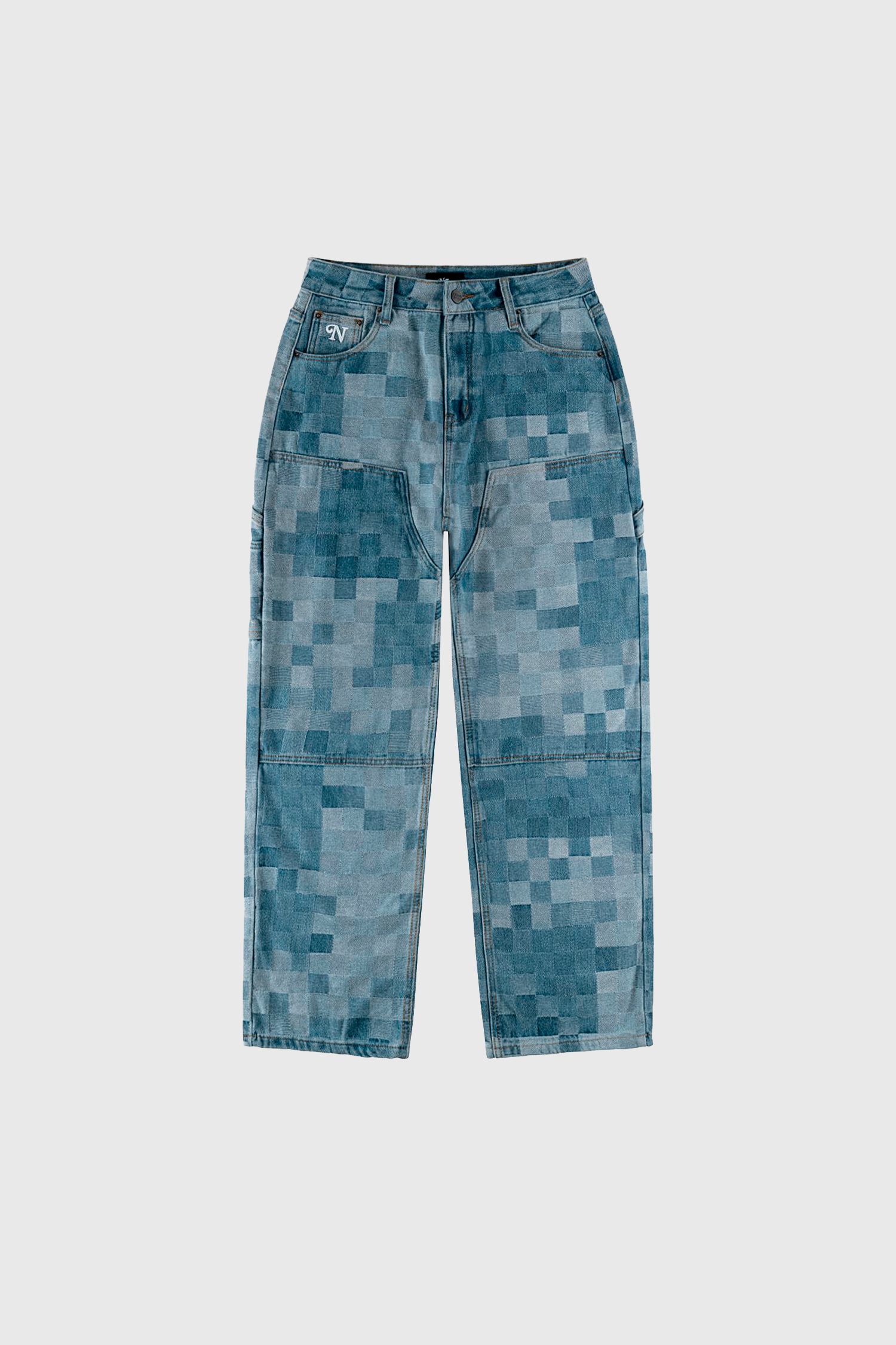 Pixel Camo Carpenter Baggy Jeans