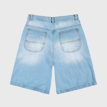 Cargar imagen en el visor de la galería, Double Knee Light Washed Denim Short