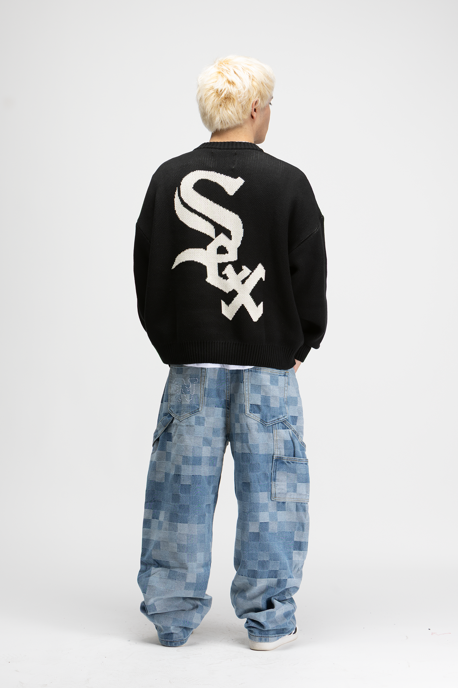 White S*x Black Sweater
