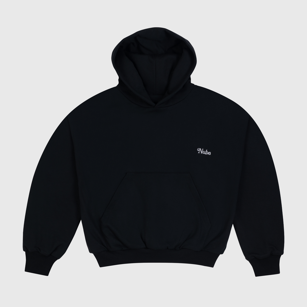 Basic Black Boxy Hoodie