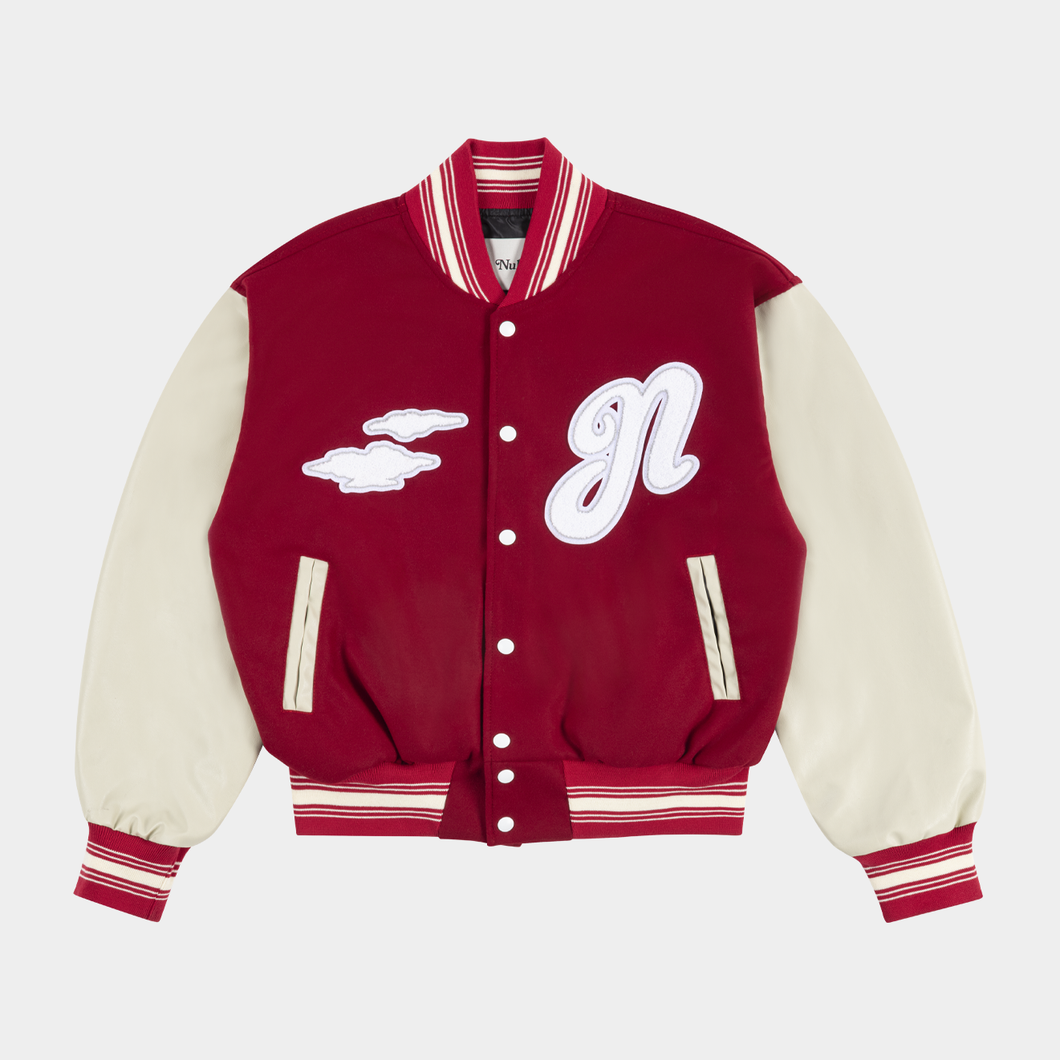 Nubes Varsity Jacket Red