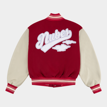 Cargar imagen en el visor de la galería, Nubes Varsity Jacket Red