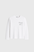 Japanese Logo Waffle Long sleeve White