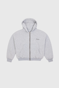 Heavy Basic Zip Hoodie Melange Grey