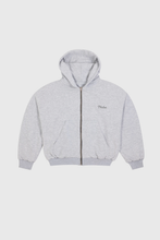 Cargar imagen en el visor de la galería, Heavy &amp; Cozy Melange Grey Zip Hoodie