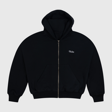 Cargar imagen en el visor de la galería, Heavy &amp; Cozy Black Zip Hoodie